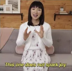 Marie Kondo saying this one does not spark joy