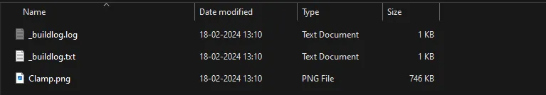 File system containing the heightmap